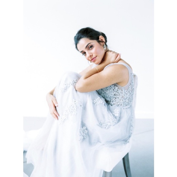 Stunning Floral V-Neck Prom Dress - Picture 5 of 8